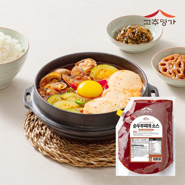 고추명가 순두부찌개 소스 바지락 해물 순두부 양념장 식당용 국물 업소용 2kg, 1개