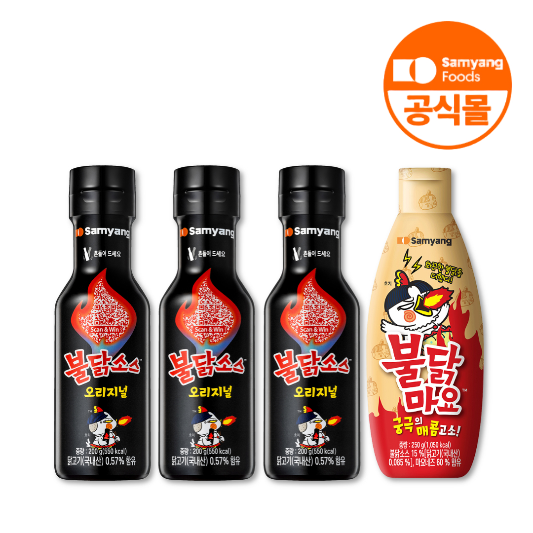 삼양식품 불닭소스 3개+불닭마요 1개 외 골라담기 / 불닭마요 까르보 핵불닭