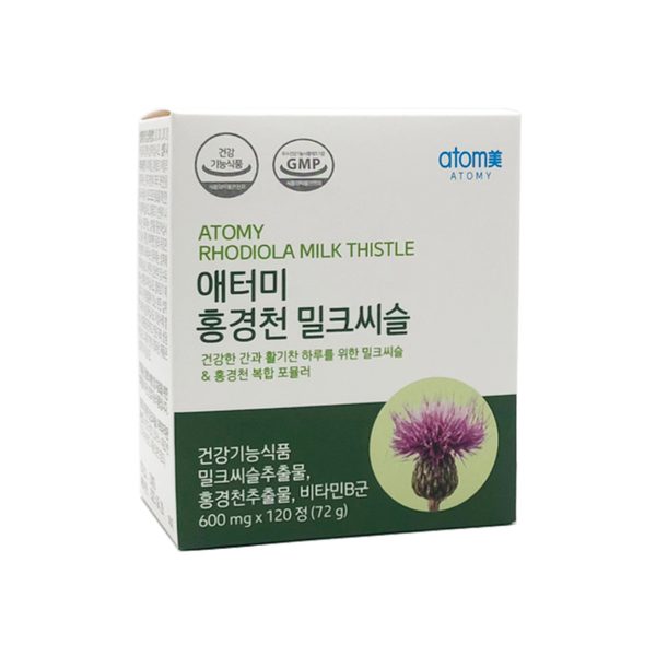 애터미 홍경천 밀크씨슬 120정 / 간건강에 도움